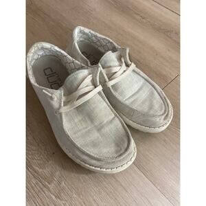 Hey Dude Wendy slip on shoes women’s size 7 sparkling gold comfort lightweight